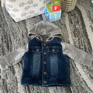 Children’s First Impressions Denim hooded jacket